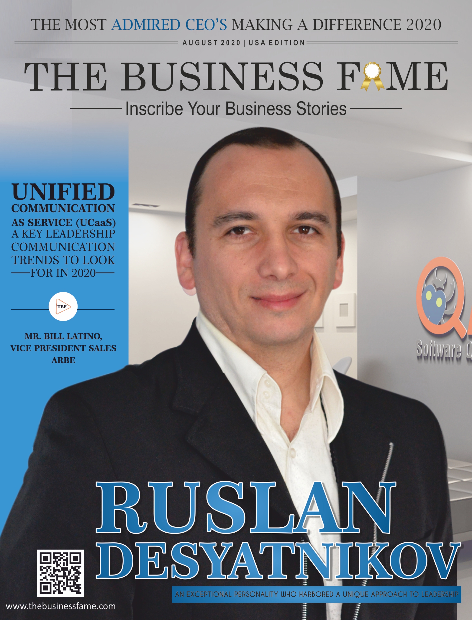 The Business Fame | The Most Admired CEO’s Making a Difference 2020 - Cover Page